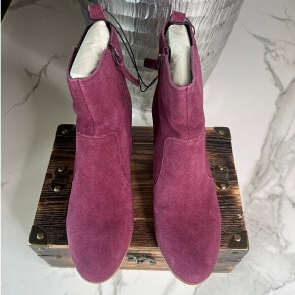 Violet & Red Jay-Jay Heeled Booties in Burgundy - Picture 2 of 9